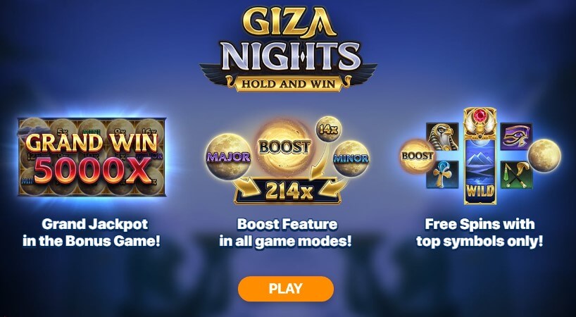 Giza Nights Hold and Win slot Canada
