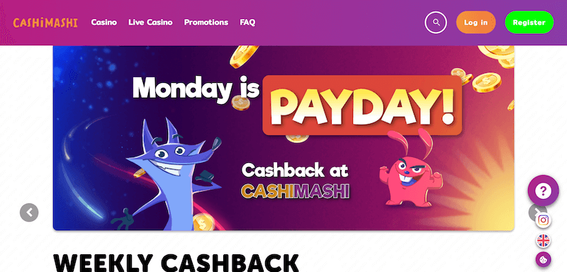 cashimashi canada online casino weekly cashback