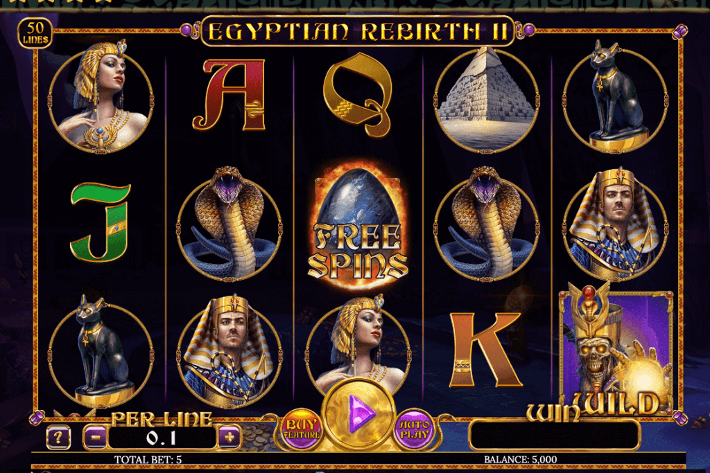 Egyptian Rebirth II spinomenal provider canada casino