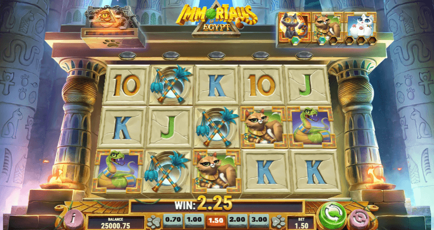 Immortails of Egypt Playn Go online canada slot