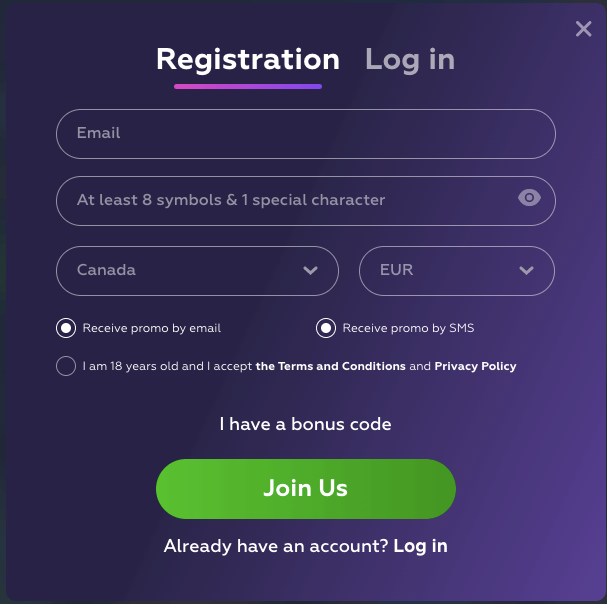 Playfina Registration