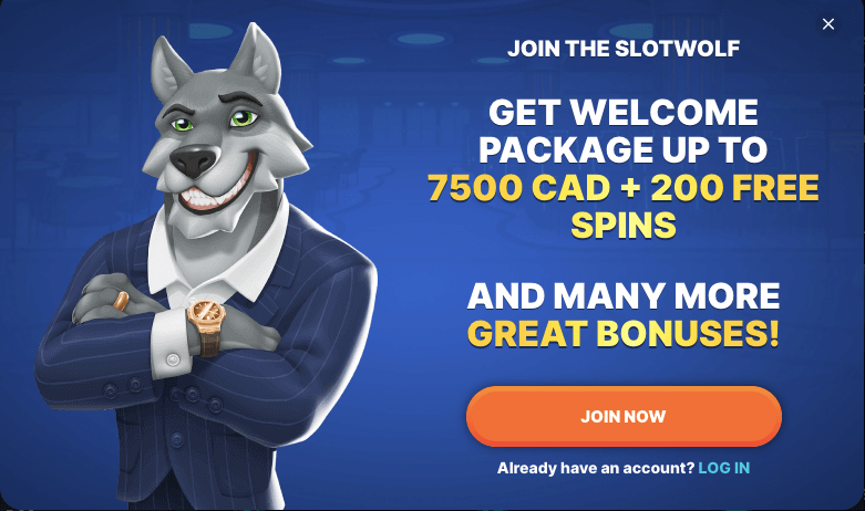 Slotwolf Welcome Bonus 