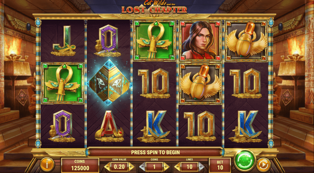 cat wilde and the lost chapter slot egyptian theme slot canada
