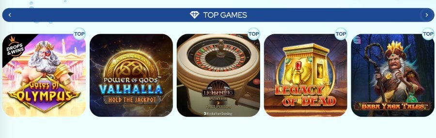 Dolfwin Casino Top Games 