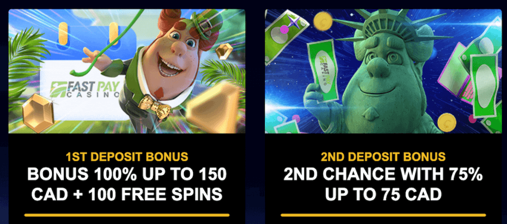 fastpay casino canada welcome bonus offer free spins bonus money