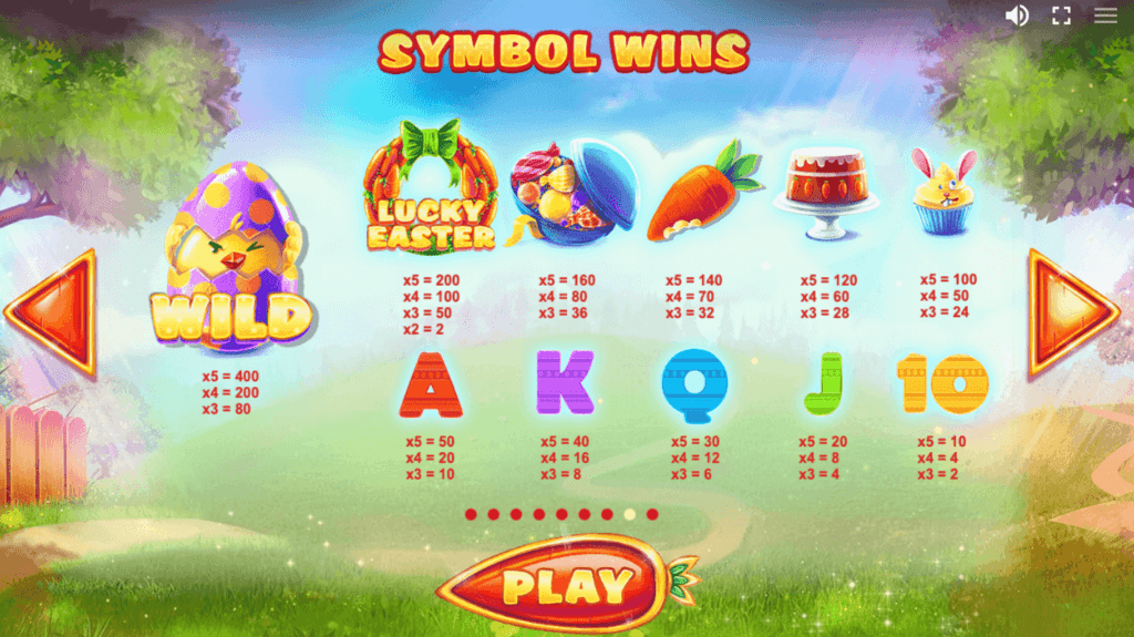 lucky easter high paying to low paying symbols canada casino