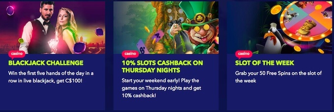 NIghtrush casino review - promotions